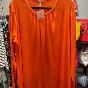 Vibrant Orange Casual Top